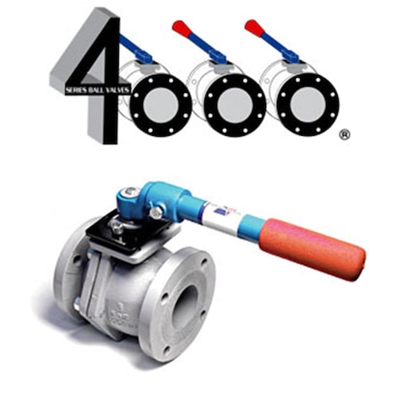 American Valve 4000D 2 1-2 2.5 in. Ductile Iron Flanged Ball Valve 4000D 2 1/2"